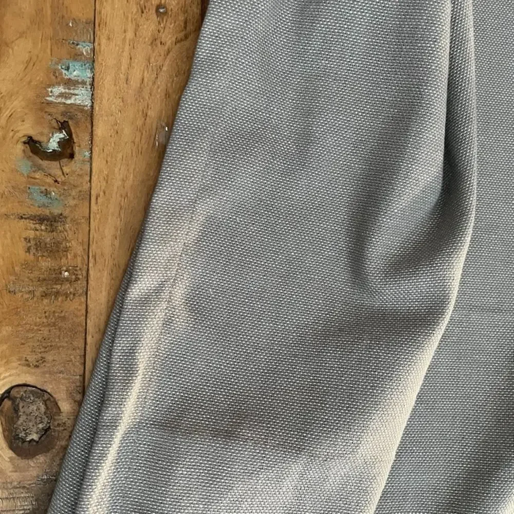 Ikea Gray Cotton Flax Blend Curtain Panels (2) 57 x 98 in Rod Pocket